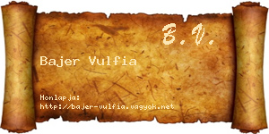 Bajer Vulfia névjegykártya